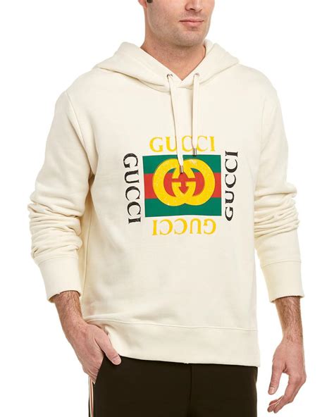 gucci crystal hoodie|white gucci logo hoodie men.